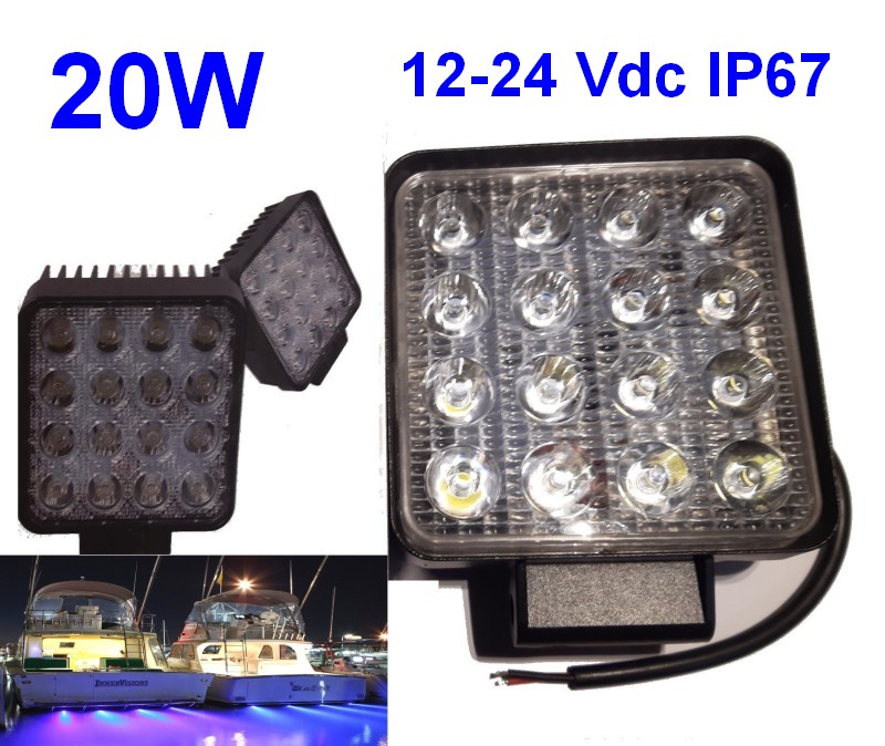 Floodlight waterproof IP67 20W 12v 24v